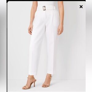 Ann Taylor White Straight Leg Pants